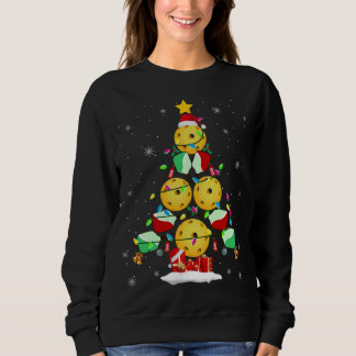 Pickleball Christmas Tree Santa Pickleball X-mas L Sweatshirt