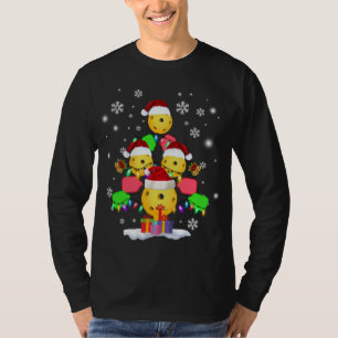 Pickleball Christmas Tree Santa Pickleball X-mas L T-Shirt