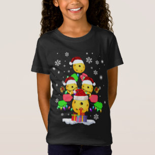 Pickleball Christmas Tree Santa Pickleball X-mas L T-Shirt