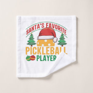Pickleball Christmas  Wash Cloth