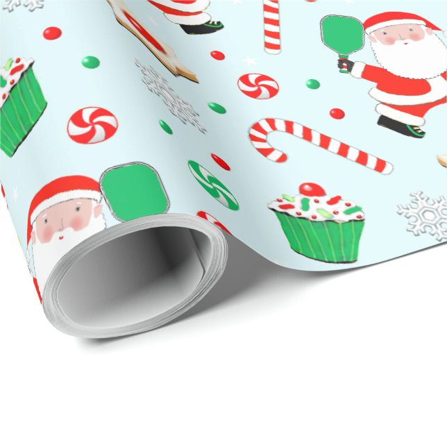 Pickleball Christmas Wrapping Paper (Roll Corner)