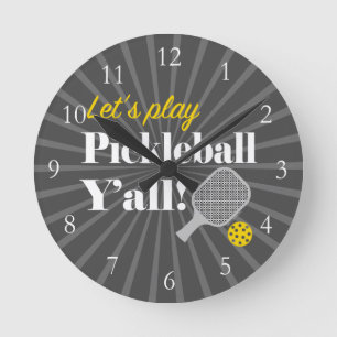 Pickleball Clock Let's Play Funny Gift for Player