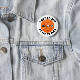 Pickleball Club ATP Orange Personalised 6 Cm Round Badge