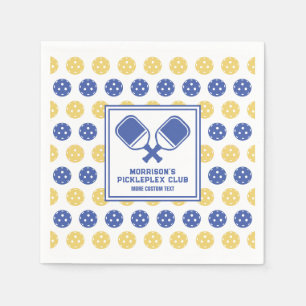 Pickleball Club Backyard Pickle Court Custom Text Napkin