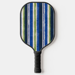 Pickleball Club Blue Green Racing Stripes Paddle