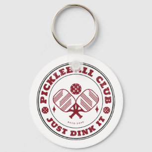 Pickleball Club Just Dink It Vintage  Key Ring