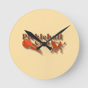 Pickleball Club Logo - Custom Gear & Gifts Round Clock