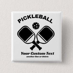 Pickleball Club Pickleball Paddle & Ball Custom 15 Cm Square Badge