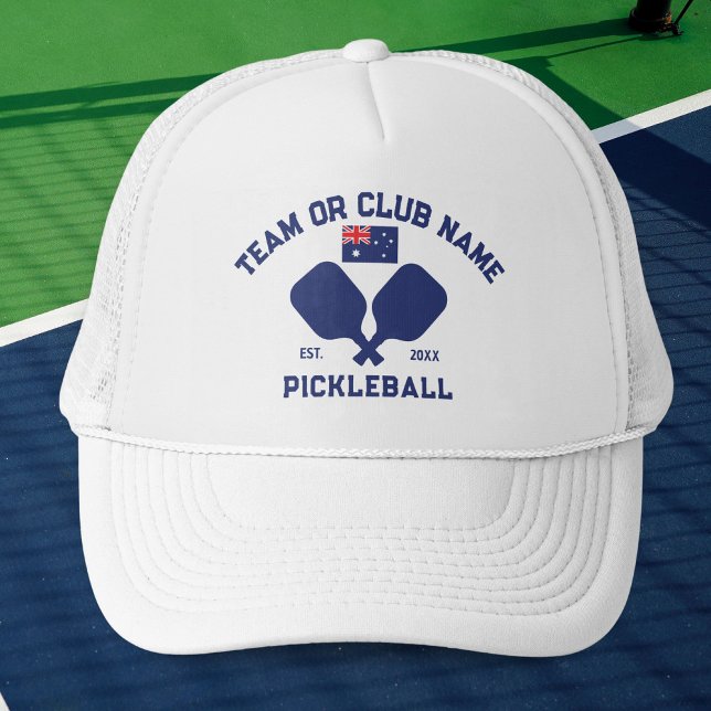 Pickleball Club Team Australia Flag Custom Trucker Hat (Creator Uploaded)