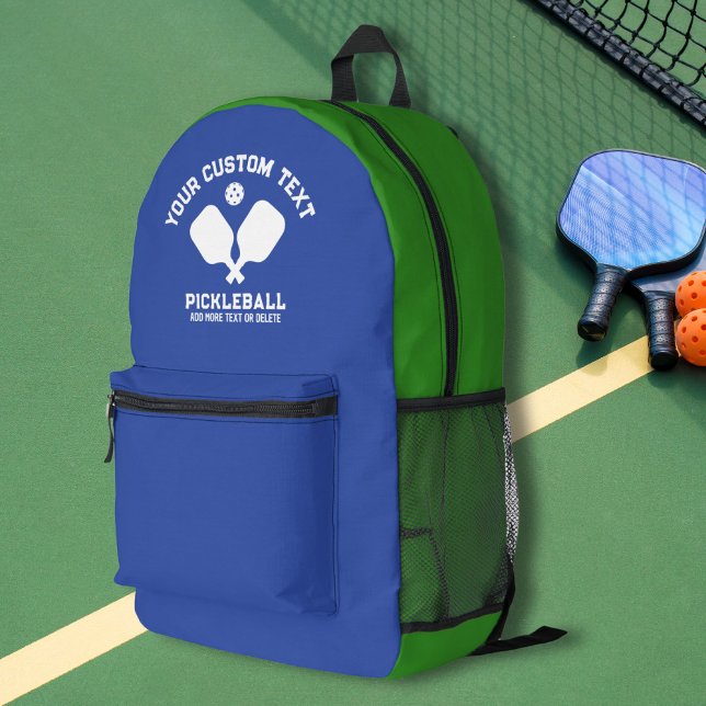 Pickleball Club Team Name Any Colours Personalised Printed Backpack (Creator Uploaded)