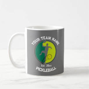 Pickleball Club Team Player Pickler Custom Grey Coffee Mug