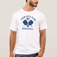 Pickleball Club Team Player USA American Flag