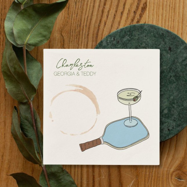 pickleball cocktail napkin (Creator Uploaded)