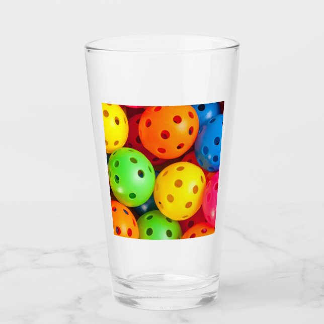 Pickleball Colorful Glass (Front)