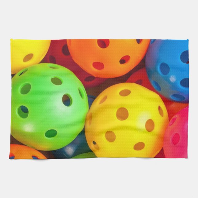 Pickleball Colourful Tea Towel (Horizontal)