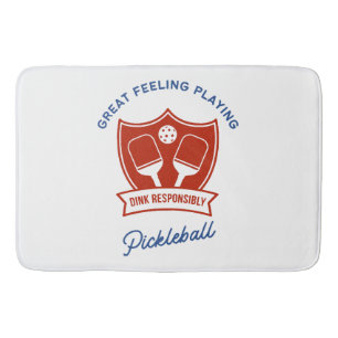 Pickleball cool design to wear bath mat