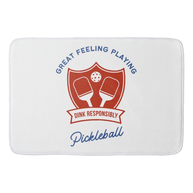 Pickleball cool design to wear bath mat (Front)