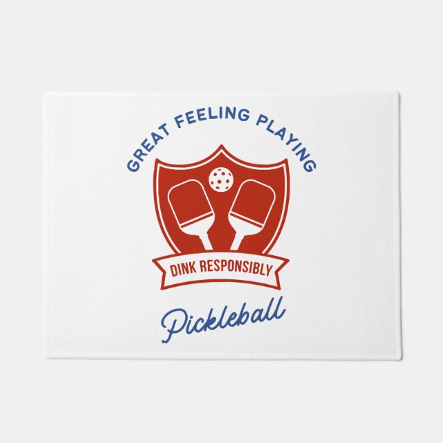 Pickleball cool design to wear doormat (Front)