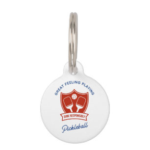 Pickleball cool design to wear pet tag