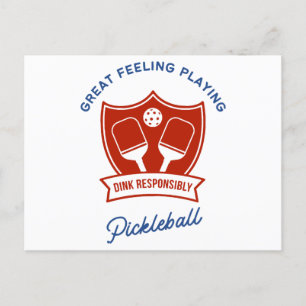 Pickleball cool design to wear postcard