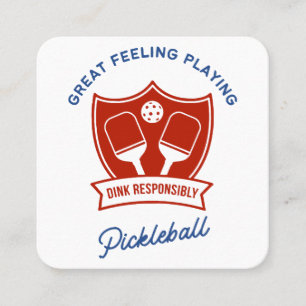 Pickleball cool design to wear square business card