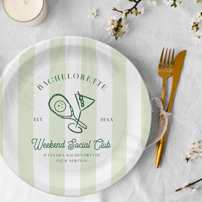 Pickleball Country Club | Bachelorette  Paper Plate (Creator Uploaded)