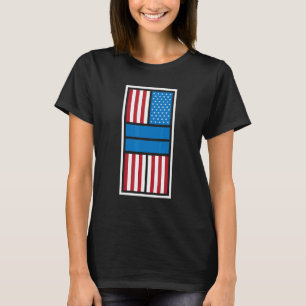 Pickleball Court American Flag Usa Pride Love Patr T-Shirt