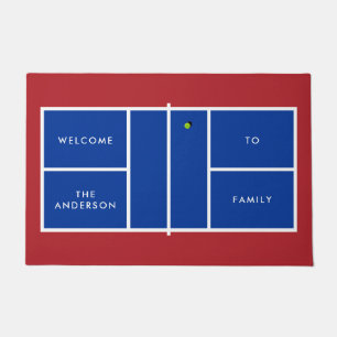 Pickleball Court Personalised Text Doormat
