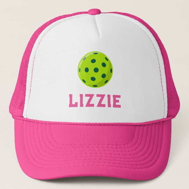 Pickleball Custom Name, Text, Monogram | DIY Trucker Hat (Front)
