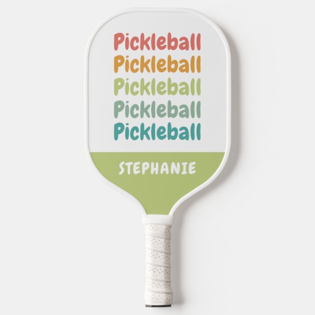 Pickleball Cute Pickleball Player Personalised Paddle (Front)