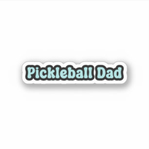 Pickleball Dad Blue Retro Text