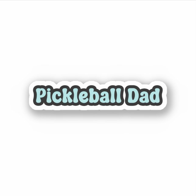 Pickleball Dad Blue Retro Text (Front)