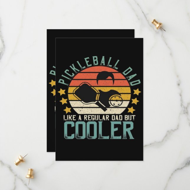 Pickleball Dad Like A Regular Dad But Cooler Save The Date (Front/Back In Situ)