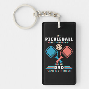 Pickleball Dad Stronger Dad Game Father Key Ring