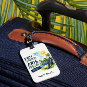 Pickleball Daily Forecast Luggage Tag