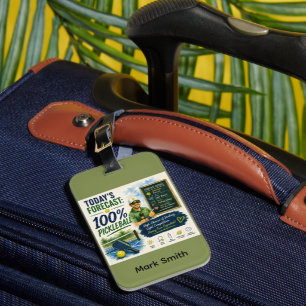 Pickleball Daily Forecast Luggage Tag