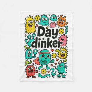 Pickleball day dinker fleece blanket