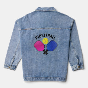 Pickleball Design Denim Jacket