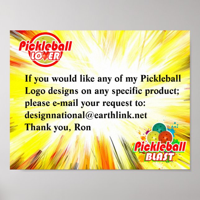 Pickleball Design Request Poster (Front)