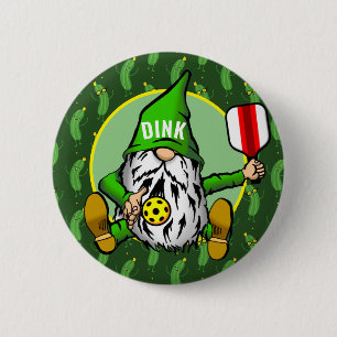 Pickleball Dink Gnome 6 Cm Round Badge
