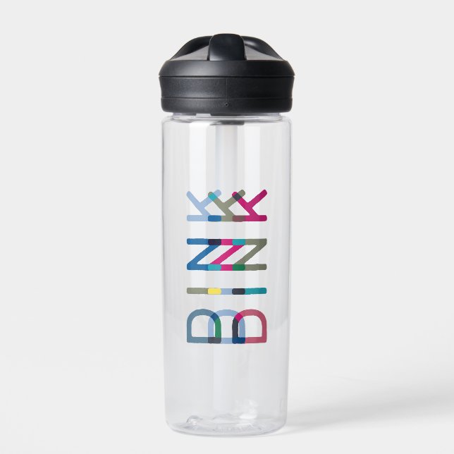 Pickleball Dink Player Gift Water Bottle (Front)