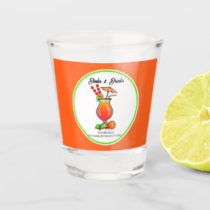 Pickleball Dinks & Drinks Personalised Hurricane Shot Glass