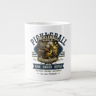 Pickleball Eagle Vintage Retro Shirt – Brave & Fea Large Coffee Mug