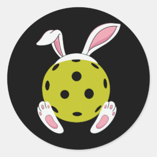 Pickleball Easter Egg Hunting Bunny Pickleball Eas Classic Round Sticker