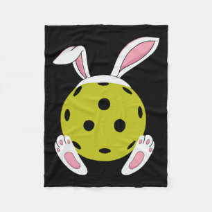 Pickleball Easter Egg Hunting Bunny Pickleball Eas Fleece Blanket