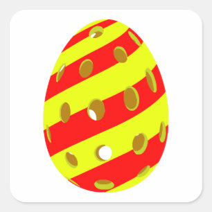Pickleball Easter Egg Square Sticker