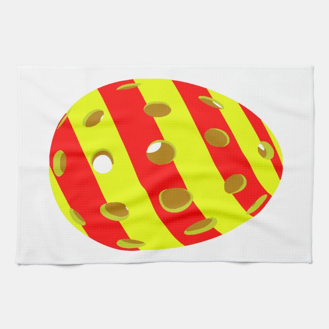 Pickleball Easter Egg Tea Towel (Horizontal)