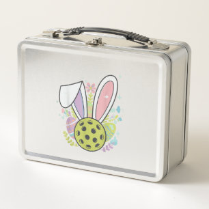 Pickleball Easter T-Shirt Metal Lunch Box