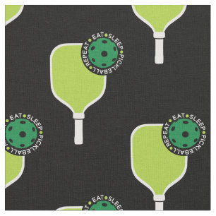 Pickleball: eat sleep, pickleball, black, green fabric