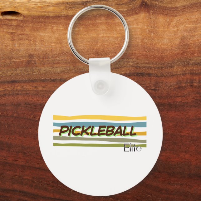 Pickleball Elite player sport Key Ring (Front)